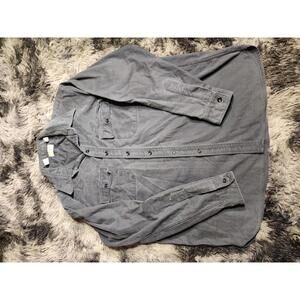 Vintage VTG LL Bean Chamois Cloth Shirt Size 17.5 Mens Made in USA Long Sleeve